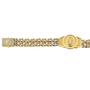 2 Line CZ Cuban Guadalupe ID Bracelet - 14k Two Tone Gold 