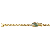 Cuban Link CZ San Judas ID Bracelet - 14k Two Tone Gold