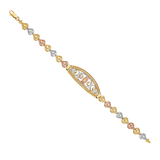 Guadalupe ID Bracelet - 14k Tri Color Gold