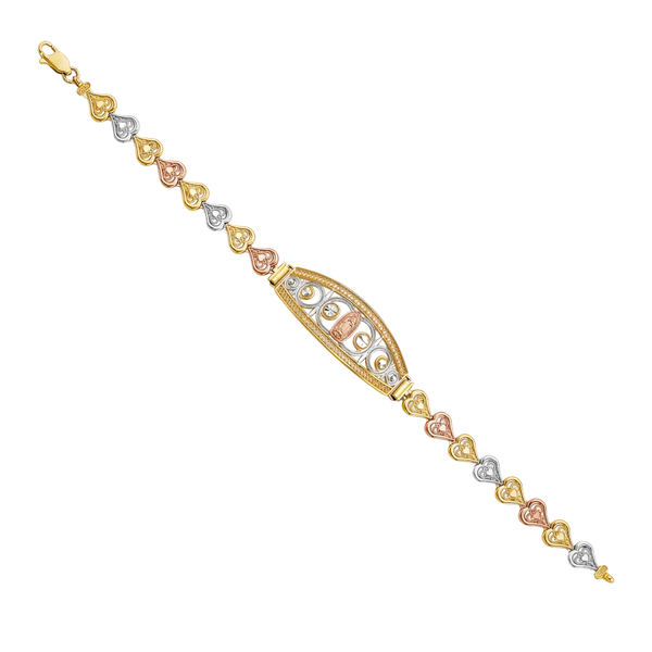 Guadalupe ID Bracelet - 14k Tri Color Gold