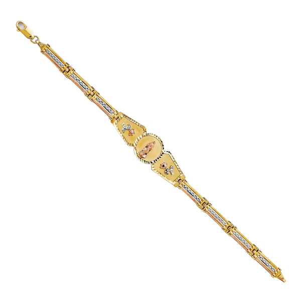 Guadalupe ID Bracelet - 14k Tri Color Gold