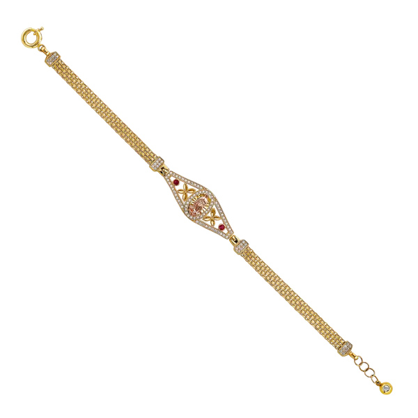 Guadalupe ID CZ Bracelet - 14k Tri Color Gold