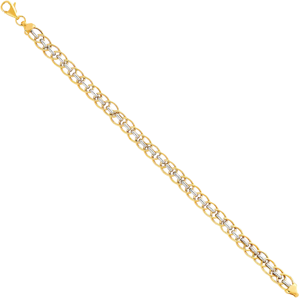 Light Fancy Bracelet - 14k Two Tone Gold