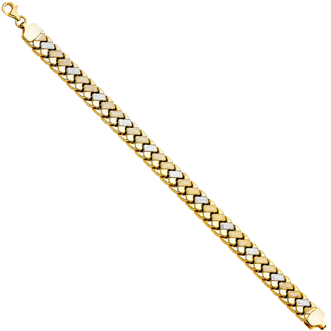 Stampato Bracelet - 14k Two Tone Gold