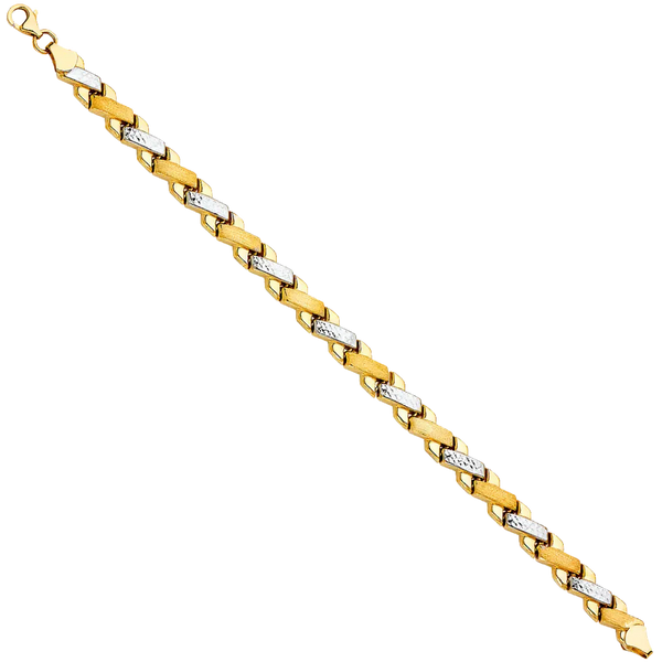 Stampato Bracelet - 14k Two Tone Gold