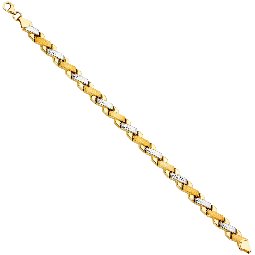 Stampato Bracelet - 14k Two Tone Gold