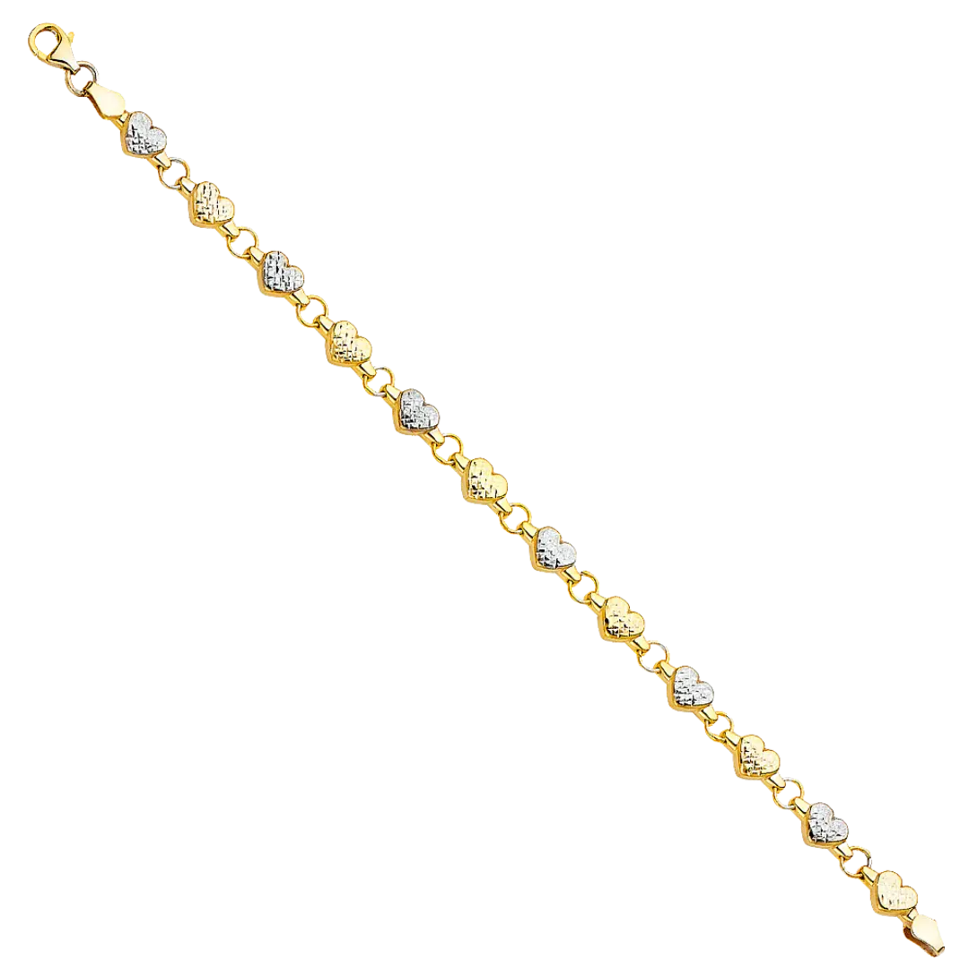 Stampato Bracelet - 14k Two Tone Gold