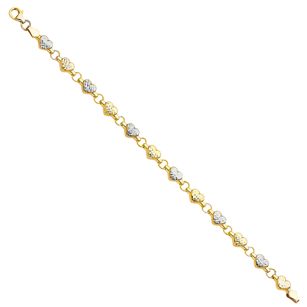 Stampato Bracelet - 14k Two Tone Gold