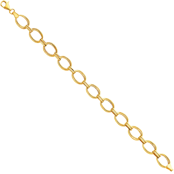 Light Fancy Hollow Bracelet - 14k Yellow Gold