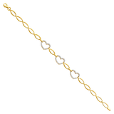 Fancy CZ Bracelet -14k Yellow Gold