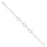 Fancy CZ Bracelet -14k White Gold