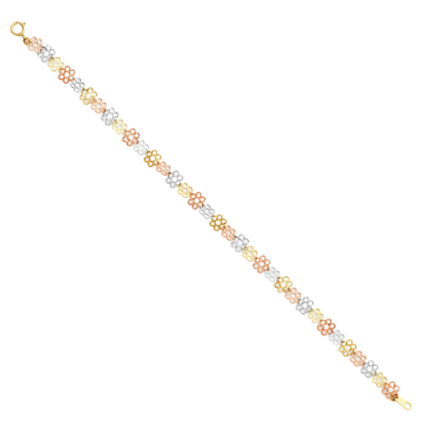 Fancy Bracelet - 14k Tri Color Gold