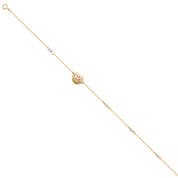 Quince Anos Bracelet - 14k Tri Color Gold