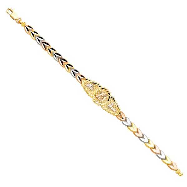 Quince Anos ID Bracelet - 14k Tri Color Gold