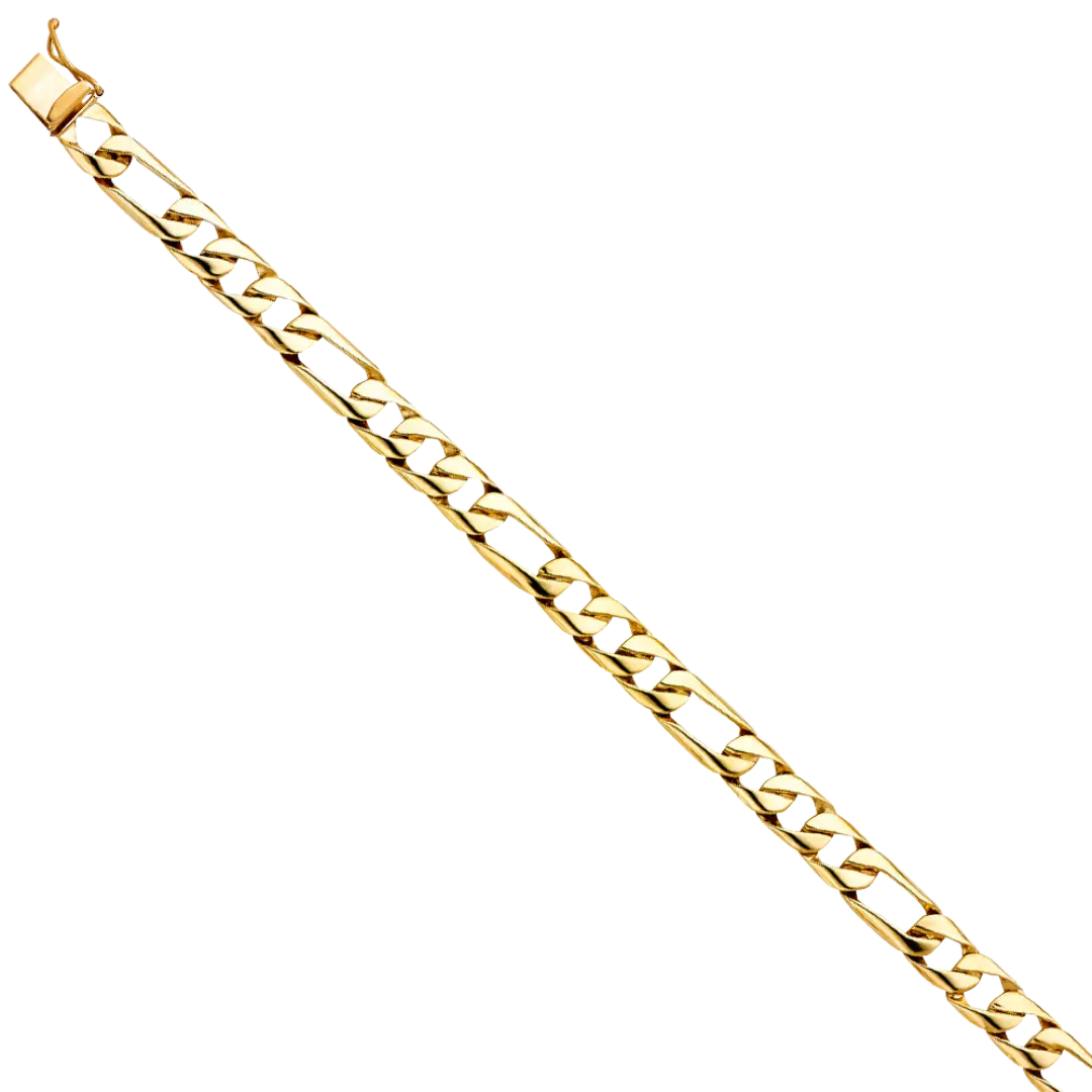 Figaro Link Bracelet - 14k Yellow Gold