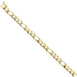 Figaro Link Bracelet - 14k Yellow Gold