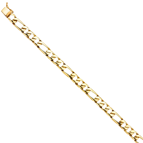 Figaro Link Bracelet - 14k Yellow Gold