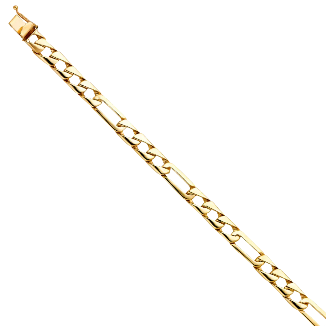 Figaro Link Bracelet - 14k Yellow Gold