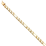 Figaro Link Bracelet - 14k Yellow Gold