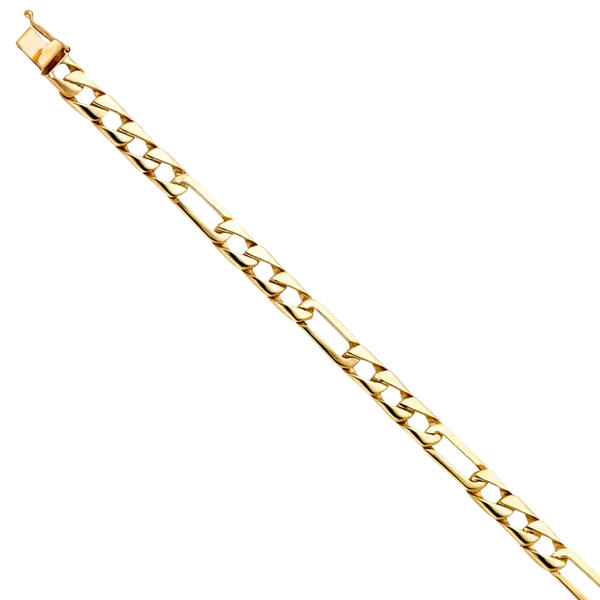 Figaro Link Bracelet - 14k Yellow Gold