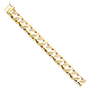 Nugget Cuban Link Bracelet - 14k Yellow Gold