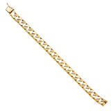 Nugget Cuban Link Bracelet - 14k Yellow Gold