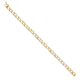 Nugget Cuban Link Bracelet - 14k Yellow Gold