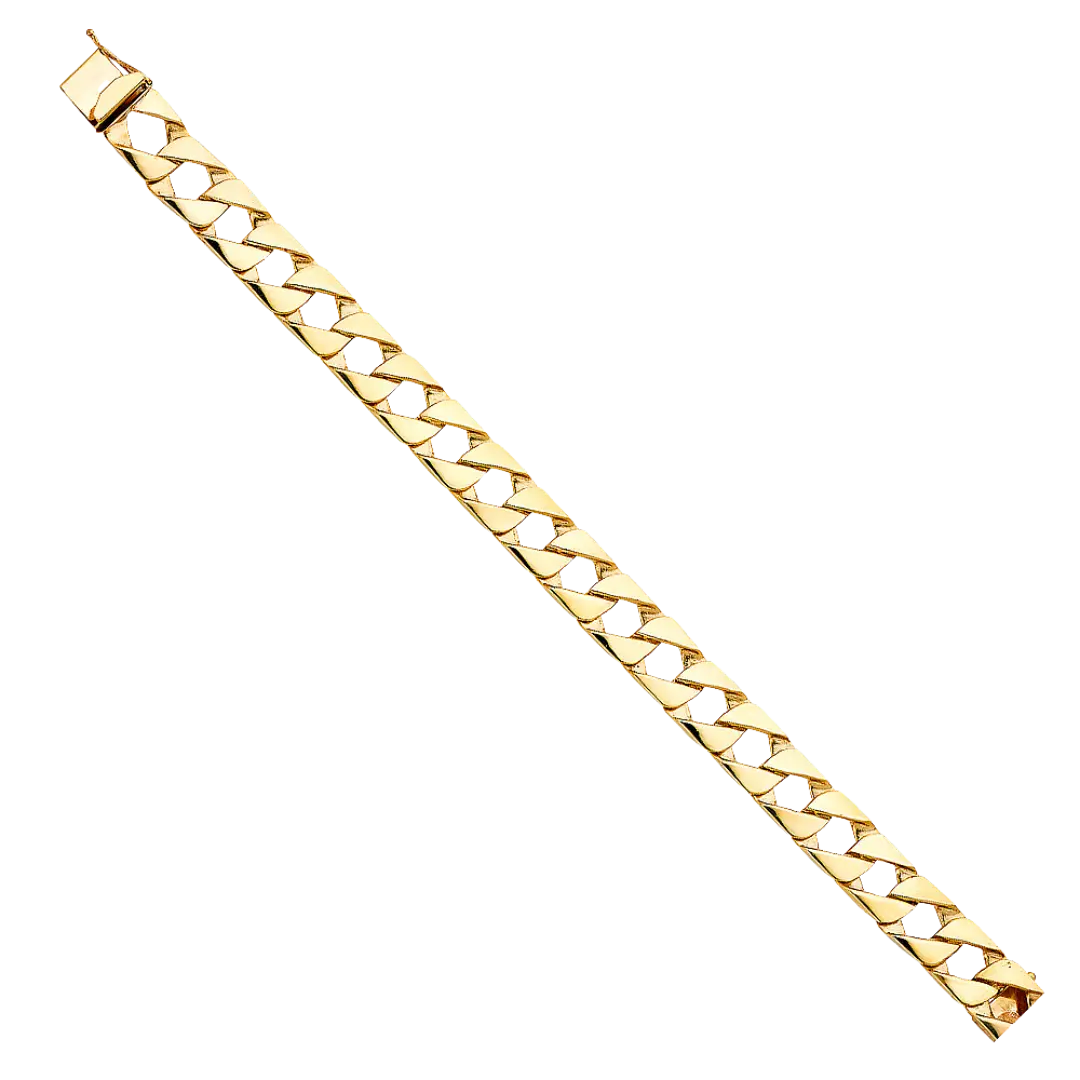 Cuban Link Bracelet - 14k Yellow Gold