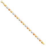 Light Stampato Bracelet - 14k Tri Color Gold