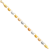 Light Stampato Bracelet - 14k Tri Color Gold