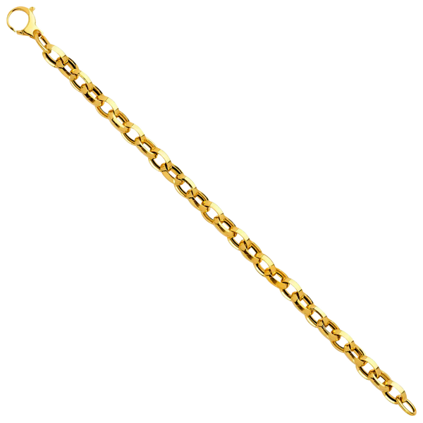 Fancy Hollow Bracelet - 14k Yellow Gold