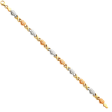 Light Stampato Bracelet - 14k Tri Color Gold