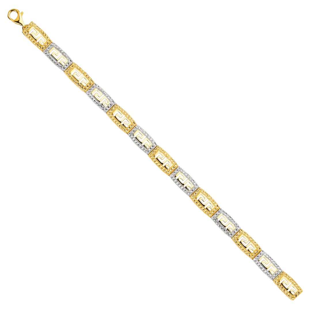 Crystal DC Bracelet - 14k Two Tone Gold