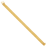 Fancy Rolex Type Bracelet - 14k Yellow Gold