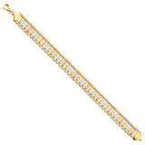 Fancy Bracelet - 14k Tri Color Gold