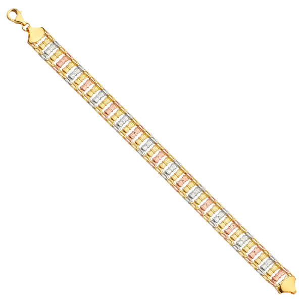 Fancy Bracelet - 14k Tri Color Gold