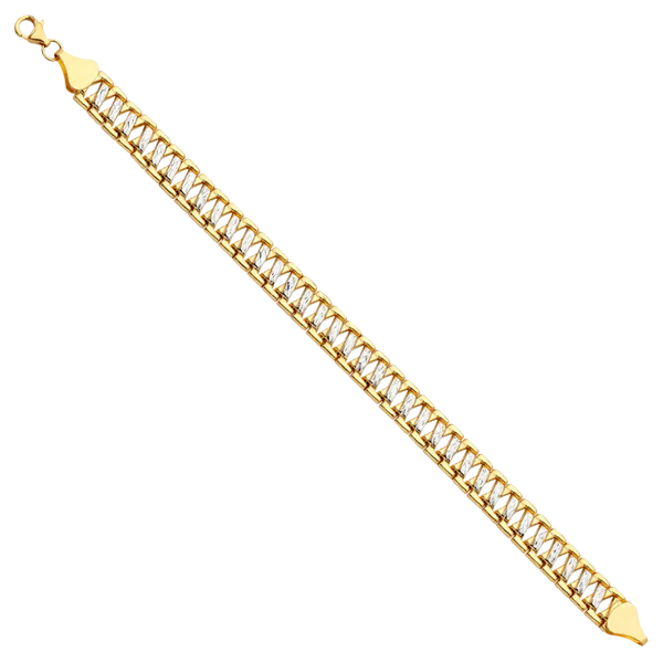 Fancy Bracelet - 14k Two Tone Gold