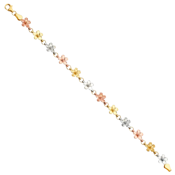 Fancy Bracelet - 14k Tri Color Gold