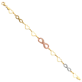 Fancy Bracelet - 14k Tri Color Gold