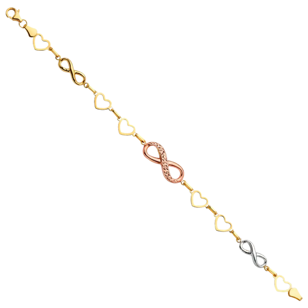 Fancy Bracelet - 14k Tri Color Gold