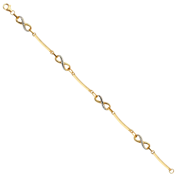 Fancy Bracelet - 14k Two Tone Gold