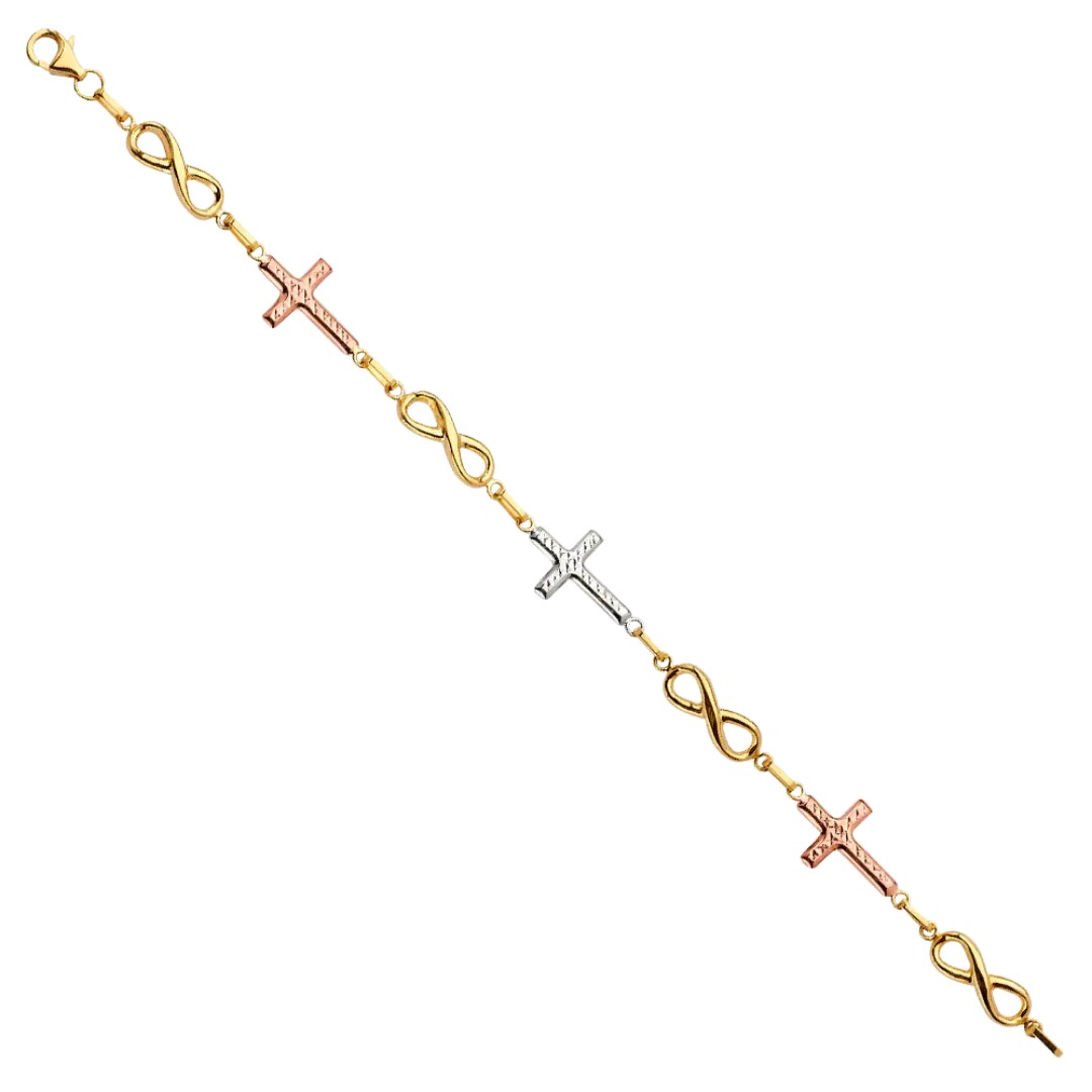 Fancy Bracelet - 14k Tri Color Gold