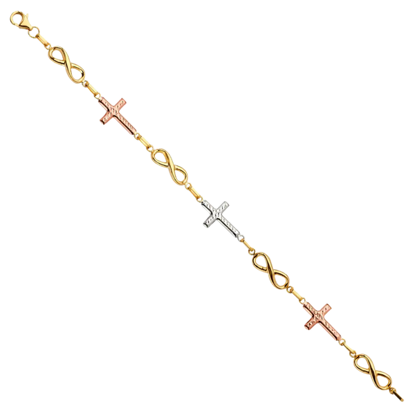 Fancy Bracelet - 14k Tri Color Gold