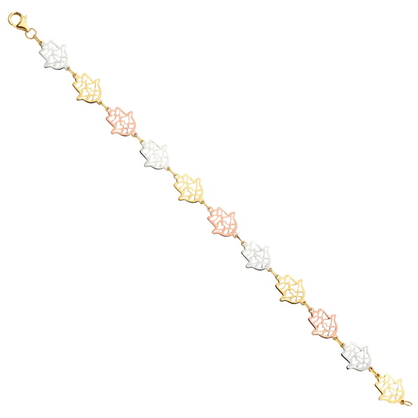 Fancy Bracelet - 14k Tri Color Gold