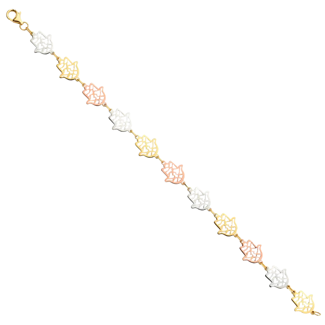 Fancy Bracelet - 14k Tri Color Gold