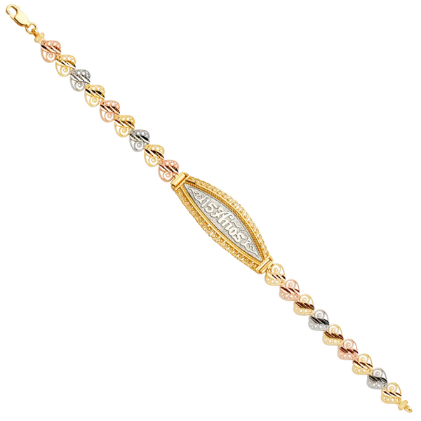 Quince Anos ID Bracelet - 14k Tri Color Gold