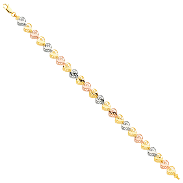 Fancy Bracelet - 14k Tri Color Gold