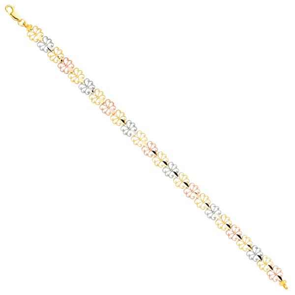 Fancy Bracelet - 14k Tri Color Gold