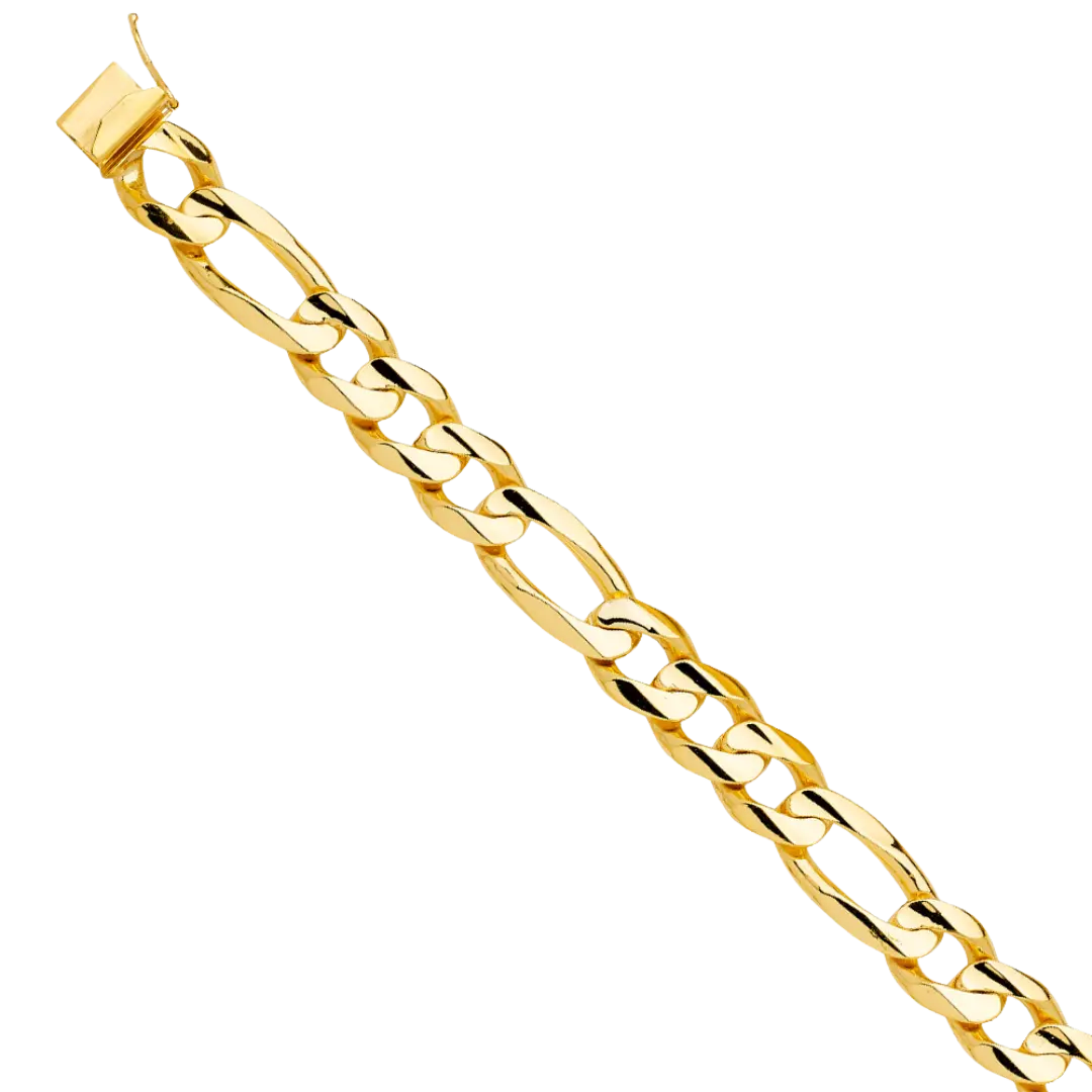 Solid Link Bracelet - 14k Yellow Gold