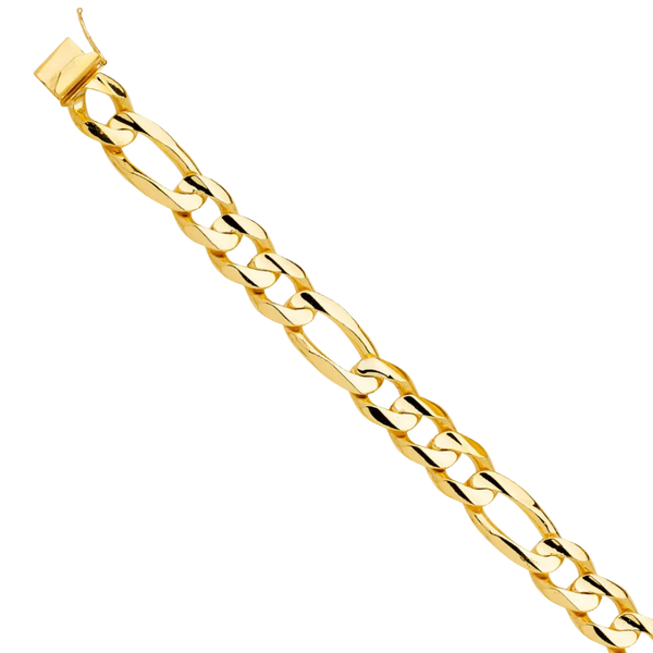 Solid Link Bracelet - 14k Yellow Gold